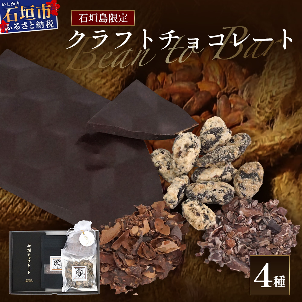 石垣島限定クラフトチョコレート 4種セット【 沖縄県 石垣市 石垣島 クラフト チョコ 限定 カカオ 】FC-1