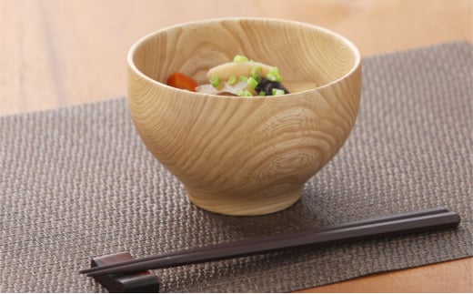 十勝の木のうつわ［天然木製］ カフェオレボウル 13cm【 工芸品 食器 マグカップ 汁椀 北海道 十勝 幕別 】 [№5749-0900]