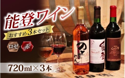 【先行予約】能登ワインと言えばコレ!おすすめ 能登ワイン3本セット【2025年12月以降順次発送】|ワイン わいん 赤 白 ロゼ ぶどう ブドウ 葡萄 熟成 牡蠣 かき カキ 能登 奥能登 テロワール  畑