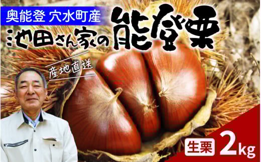 【先行予約】奥能登 池田栗園の能登栗 2kg 【2025年9月中旬以降順次発送】