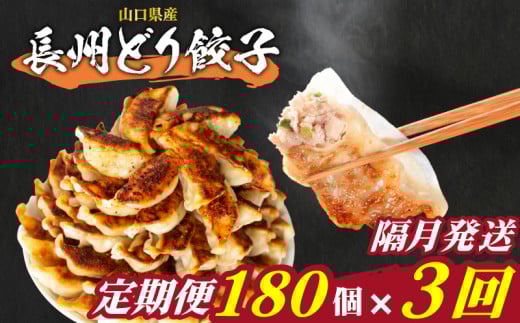 訳あり 長州どり餃子 3回 隔月 定期便 180個 12個×15パック 冷凍 小分け 大容量 ぎょうざ ギョウザ ギョーザ