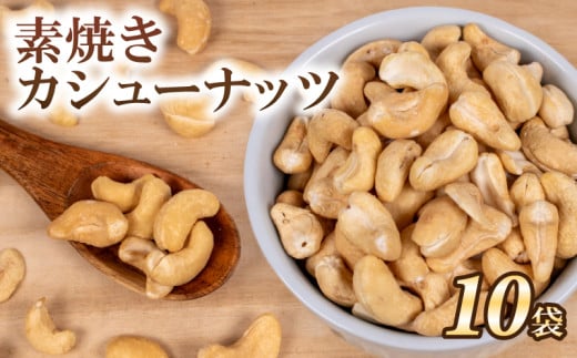 カシューナッツ 10袋 ( ナッツ 常温 小分け 無塩 素焼き ダイエット お菓子 おやつ おつまみ 健康 美容 食物繊維 長期保存 保存食 非常食 備蓄食 ) 下関 山口