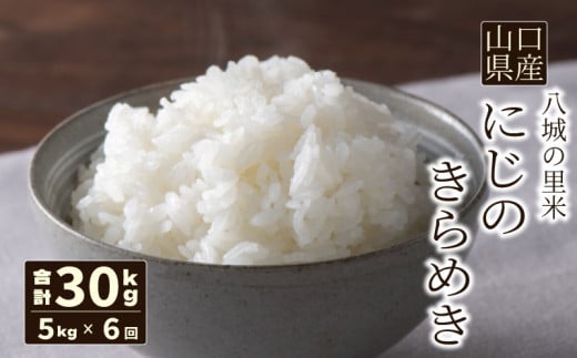【定期便 6ヶ月】にじのきらめき 精米 5kg  計30kg