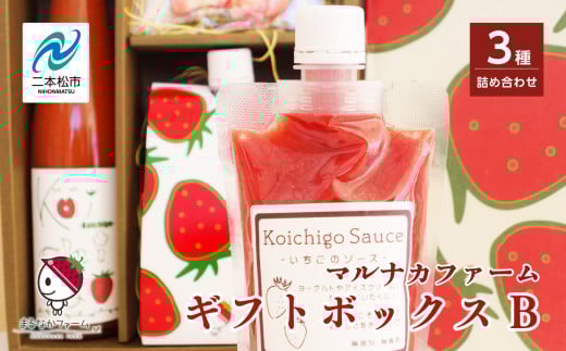 まるなかファーム ギフトボックスB いちご 酒 リキュール liqueur ソース source ドライいちご いちごソース 詰め合わせ セット 苺 イチゴ フルーツ 果物 おすすめ お中元 お歳暮 ギフト 二本松市 ふくしま 福島県 送料無料【まるなかファーム】