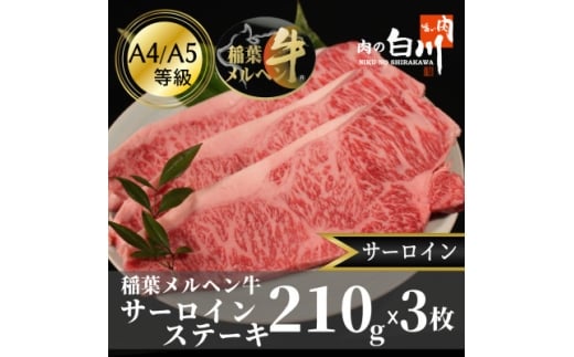 稲葉メルヘン牛(A4-A5)　サーロインステーキ(210g×3枚)【1291453】