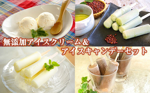 No.129 無添加アイスクリーム&アイスキャンデーセット / チョコ 宇治金時 ミルク 濃厚 大阪府 特産品