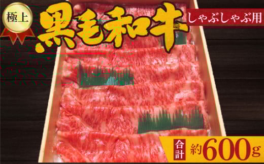 No.212 極上　黒毛和牛　しゃぶしゃぶ用肉　計約600g ／ 牛肉 ロース 鍋 大阪府 特産品