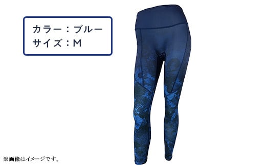 I4-56JA【カラー：ブルー サイズ：M】A.A.TH for femtech/サニタリーロングタイツ（プリント）（品番：AAP85FP1）