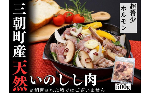 猪肉 三朝町産 焼肉用 ホルモン  ミックス 500g