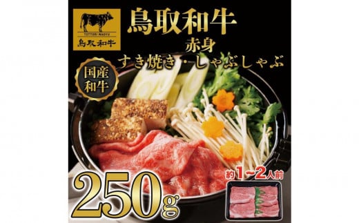 鳥取和牛赤身すき焼きしゃぶしゃぶ250g｜鳥取和牛 肉 お肉 にく すき焼き しゃぶしゃぶ 食品 鳥取県産 人気 おすすめ 送料無料 ギフト 鳥取県 三朝町
