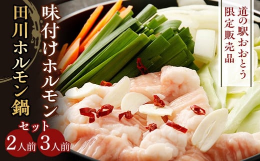 【道の駅おおとう限定販売品】味付けホルモン(3人前)&田川ホルモン鍋2人前セット【もつ鍋 もつなべ 鍋 なべ もつ 鍋セット 鍋料理 牛もつ ホルモン ほるもん ホルモン鍋 冷蔵 国産 人気 福岡 土産 九州 博多 ご当地 福岡県 大任町 M003】