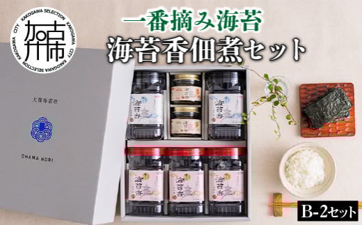 兵庫加古川産 一番摘み海苔(海苔香佃煮B-2セット)《 のり 海苔 一番摘み 佃煮 セット 詰め合わせ 》【2402D01305】
