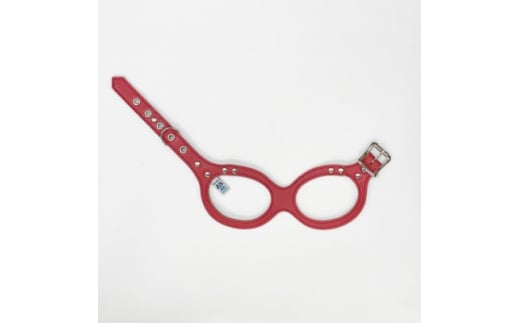 メガネハーネス＜3Sサイズ ＞レッド(本革製)kazama standard【1403909】
