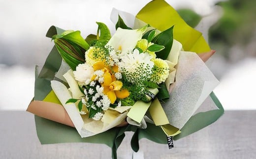 【ホワイトグリーン系】 生花アレンジ Sサイズ 生花 生け花 花 フラワー アレンジ 日用品 雑貨 九州 熊本県 熊本市 常温 冷蔵