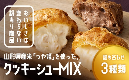 ≪2ヶ月待ち≫ 訳あり クッキーシュークリーム 3種詰合せ(カスタード、カカオ、アップル) 20個 ご家庭用 お菓子 洋菓子 小分け スイーツ F2Y-6188