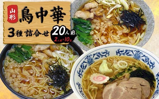 鳥中華3種詰合せ20人前（2人前1袋×合計10袋） F2Y-4330