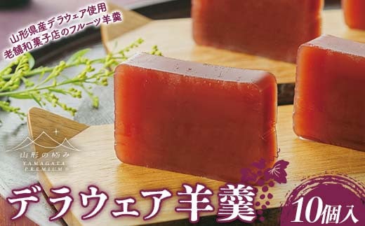 [山形の極み]銘菓の『錦屋』 和菓子 デラウェア 羊羹 10個入り 山形県置賜産デラウェア使用! 個包装