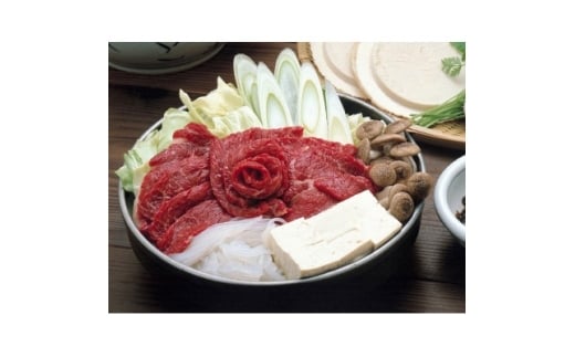 桜鍋用馬肉(上肉)+たれセット(4人前)【1668686】