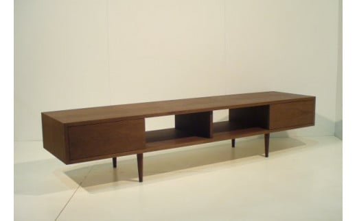 [180TVボード ウォールナット 180cm tv04]シャープでおしゃれな天然木ツキ板のテレビボード[ウォールナット材ツキ板 オイルフィニッシュ]家具 テレビ台 テレビボード TVボード AVボード リビングボード サイドボード MUFactory