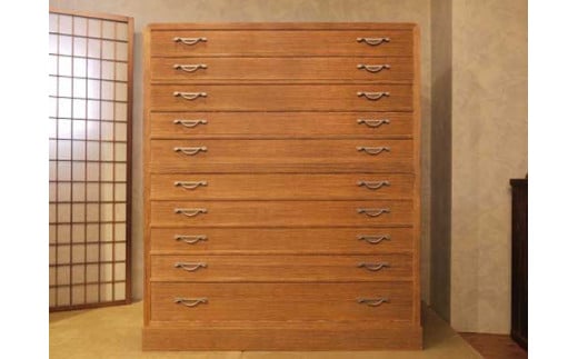 ≪大川の匠≫ 焼桐着物専用10段箪笥