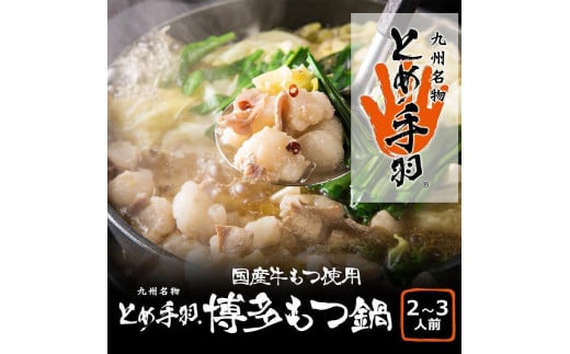 九州名物とめ手羽 博多もつ鍋セット 九州しょうゆ味 2~3人前