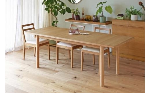 【開梱設置】高野木工 ORP オープ伸長式ダイニングテーブルW140~W180cm ホワイトオーク【10年保証】