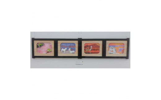 【受注制作】木彫り Wall decor「春夏秋冬、それぞれの愛」【hms028】
