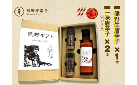 <テレビで紹介されました> 熊野唐辛子ギフト⑦ (一味唐辛子(ハバネロ)2本＋生唐辛子) 希少 国産唐辛子 唐辛子 辛い 辛党 からい 一味 調味料 ハバネロ 三重県 熊野市 熊野【kmng0008】