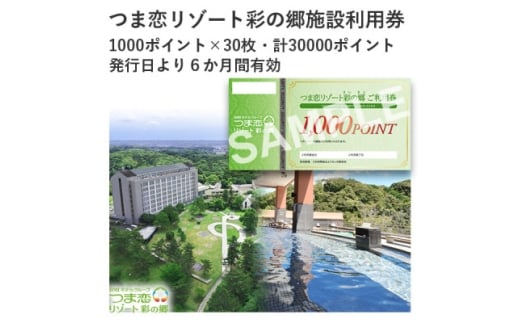 つま恋リゾート彩の郷施設利用券 30000ポイント【1676018】