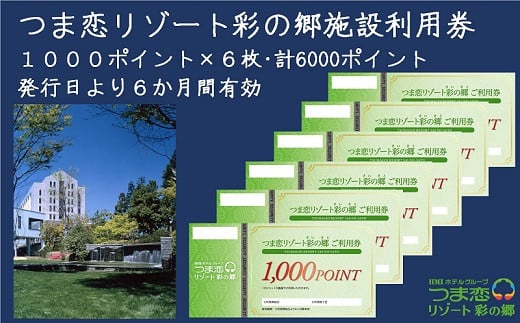 つま恋リゾート彩の郷施設利用券 6000ポイント【1599813】