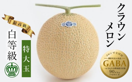 <大玉サイズ!>クラウンメロン(白等級)特大玉 1玉 <通年出荷>【1104734】