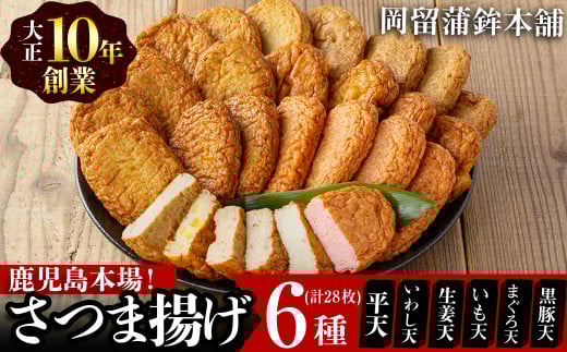 本場鹿児島のさつま揚げセット(全6種・計28枚) a5-298