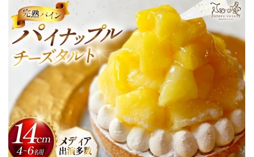 パイナップル ケーキ パイナップルチーズタルト 1ホール 14cm [心優-Cotoyu Sweets- 長崎県 平戸市 hr42bgy420210] パイン フルーツ チーズケーキ タルト スイーツ ご褒美 誕生日