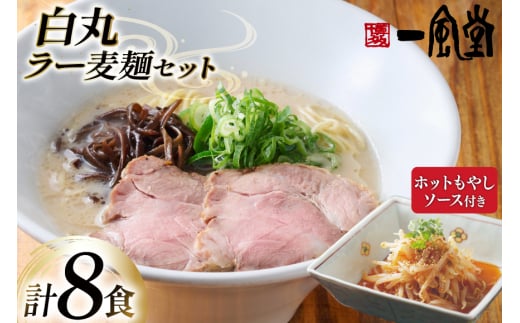 ラーメン 九州 一風堂 白丸ラー麦麺 ホットもやし ソース セット [フーデリジェンス 福岡県 筑紫野市 21761092] 博多 ラーメンセット らーめん 細麺 とんこつ とんこつラーメン