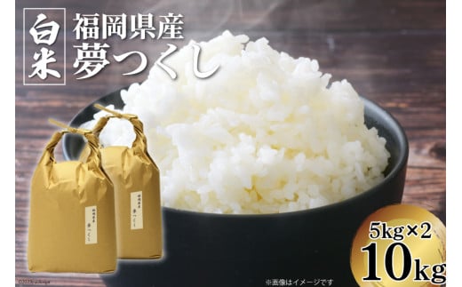 米 夢つくし 精米 5kg×2袋 10kg [ベネフィス 福岡県 筑紫野市 21760850] お米 白米 福岡県産 穀物 もちもち