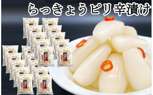 ふぞろいらっきょうピリ辛漬け 190gｘ20袋【低温熟成 無添加】
