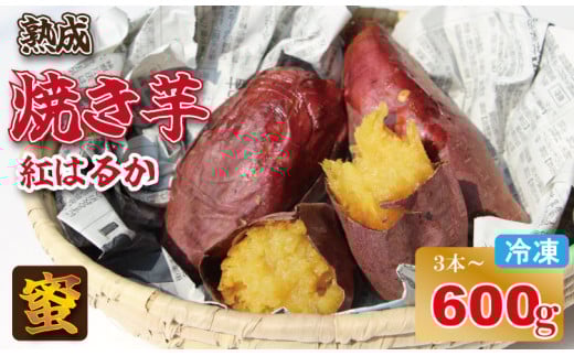 冷凍 焼き芋 紅はるか（600g）五時の芋 やきいも 甘い スイーツ ホクホク イモ 冷やしても美味しい 熟成