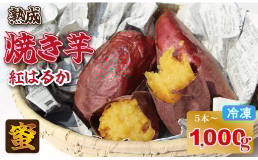 冷凍 焼き芋 紅はるか（1,000g）五時の芋 やきいも 甘い スイーツ ホクホク イモ 冷やしても美味しい 熟成