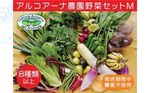 【２０２５年７月～発送】アルコアーナ農園野菜セット（栽培期間中農薬不使用）Ｍサイズ　0148-2507