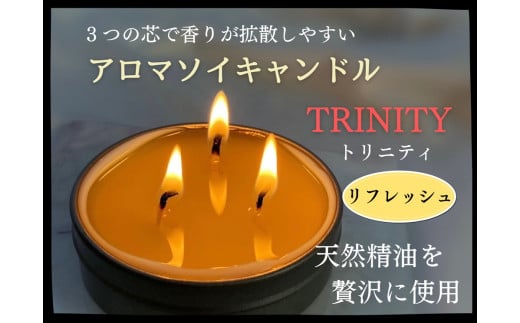 天然精油アロマソイキャンドル【TRINITY】リフレッシュ 0156-2503