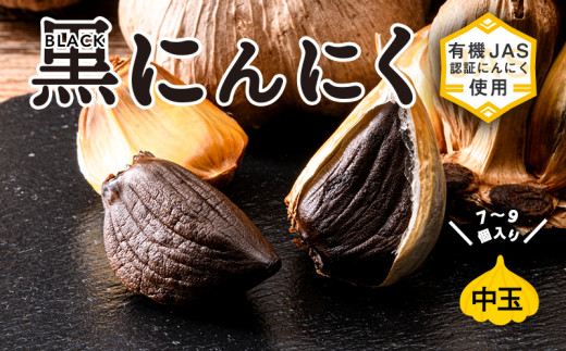 有機JAS認証にんにくの黒にんにく 中玉(Mサイズ) 7~9個入り 【和楽堂りんご養生農苑】 青森にんにく ニンニク ガーリック バラ 最高級品種 福地ホワイト ふくちホワイト六片種 高級ブランド 日本一 産地 オーガニック 有機 無農薬 青森 南部 F21U-463