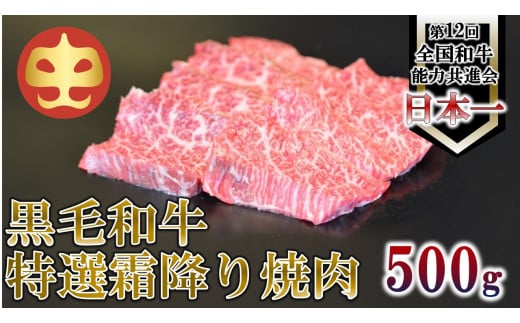 【うしの中山】 霜降り 焼肉 用 500g