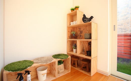 北海道育ちの木材を使った宮大工特製「縁側セット」　O008