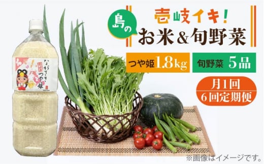 [先行予約][全6回定期便]壱岐産米つや姫1.8kg・ 旬の野菜5品[2025年10月中旬以降順次発送] [壱岐市][壱岐市農業協同組合] [JBO051] 野菜 やさい セット 米 お米 ご飯 お弁当 詰め合わせ 旬 新鮮 鮮度 夏野菜 定期便 96000 96000円