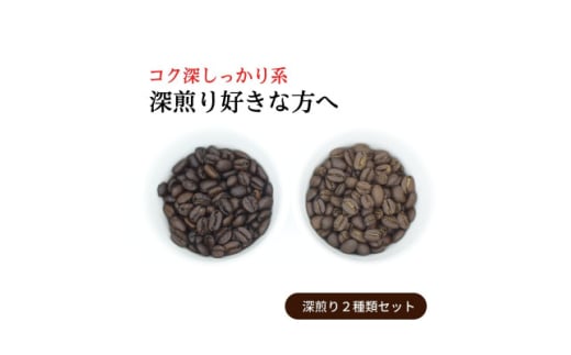 スペシャルティコーヒー 深煎り コーヒー豆 2種類セット　合計600g(粉 中挽き)【1346216】