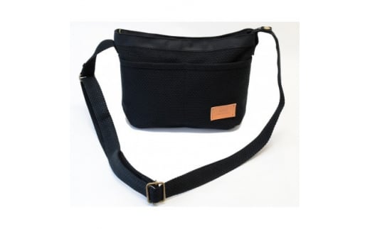 三河木綿刺子織バッグ sasicco タイニーショルダー (黒)【1419208】