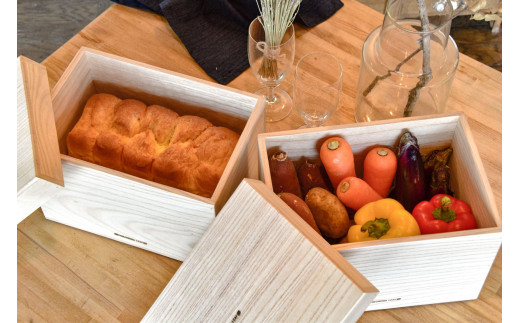 【桐匠根津】国産桐の食パン・ブレッドケース　桐たんす職人の作るケース　乾物や野菜びつにも最適です