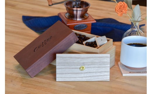 【桐匠根津】国産桐コーヒーキャニスター 容量200g　桐たんす屋が作るキャニスター