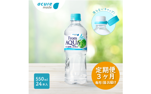 【JR東日本クロスステーション ウォータービジネスカンパニー】From AQUA 谷川連峰の天然水 定期便 3ヵ月 550ml×24本×3回発送 水 天然水 谷川連峰 From AQUA フロムアクア 500ml以上
