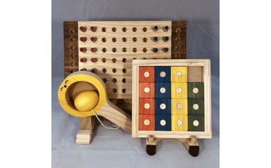 木のおもちゃ脳トレ、パズル・ゲーム3点セットNC